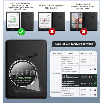 Kindle Paperwhite Case: MoKo Lightweight Shell Cover for – Side View