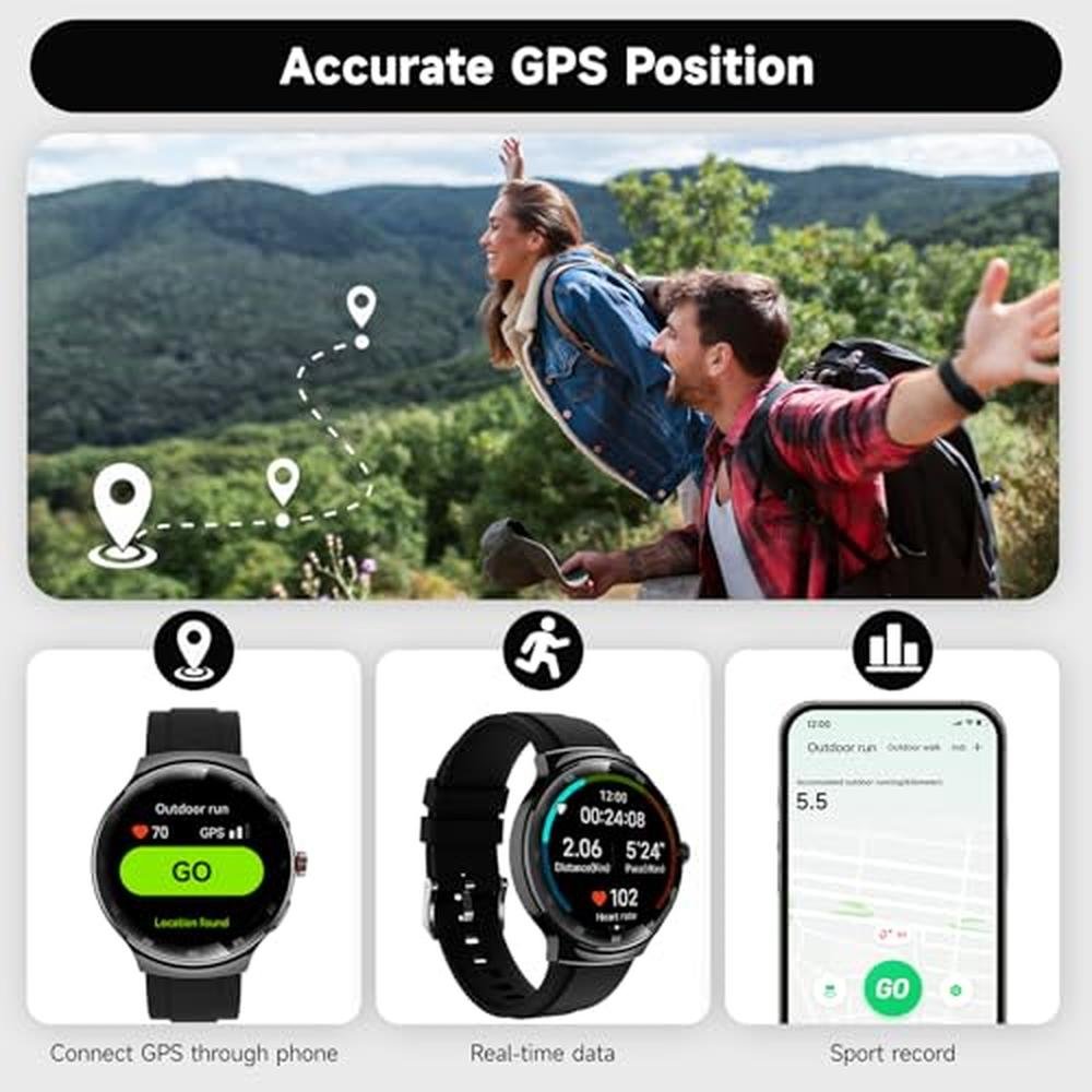 Molourk Smart Watch: MOLOURK 1.43 AMOLED – Side View