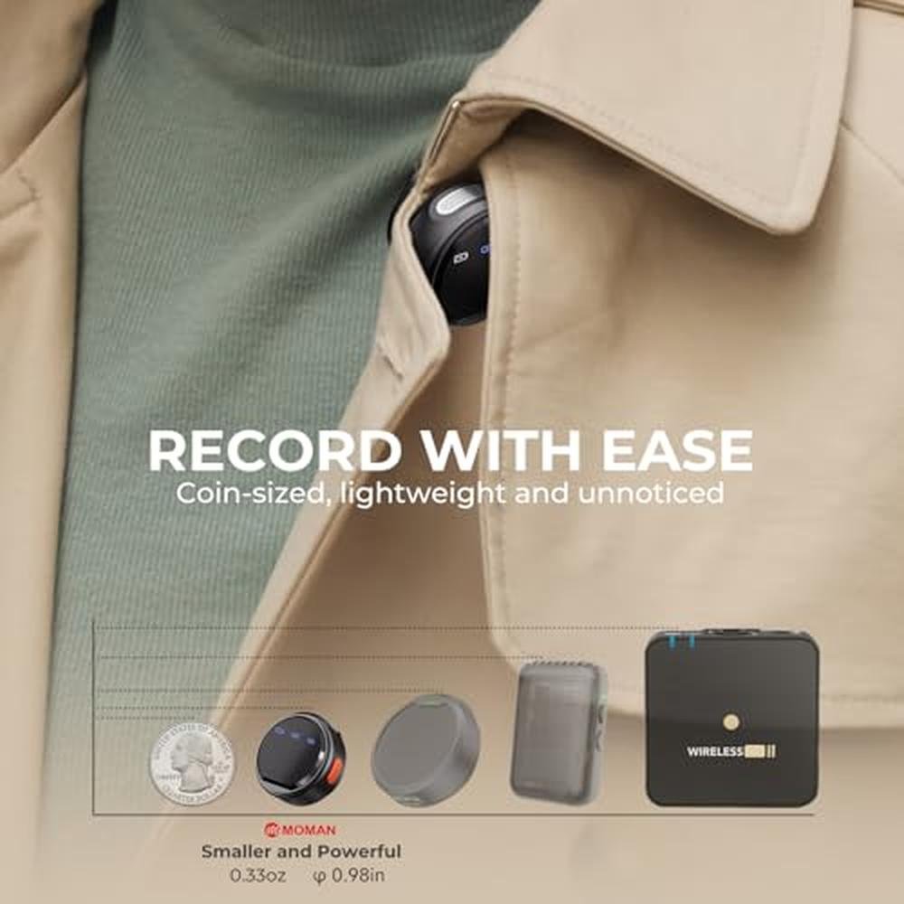 Moman Wireless Lavalier Microphone – Close-up Detail