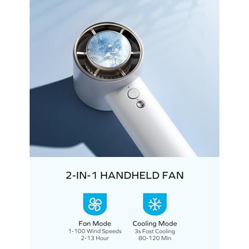 Fan Momax: Momax Portable Handheld Fan Speed 1-100 – Side View