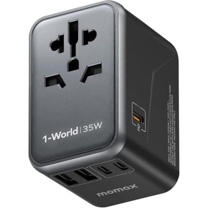 Adapter Travel: MOMAX Universal Travel Adapter 35W Fast – Front View