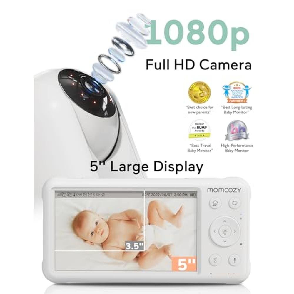 Baby Monitor: Momcozy Baby Monitor with 2 Cameras 5 1080p – Side View