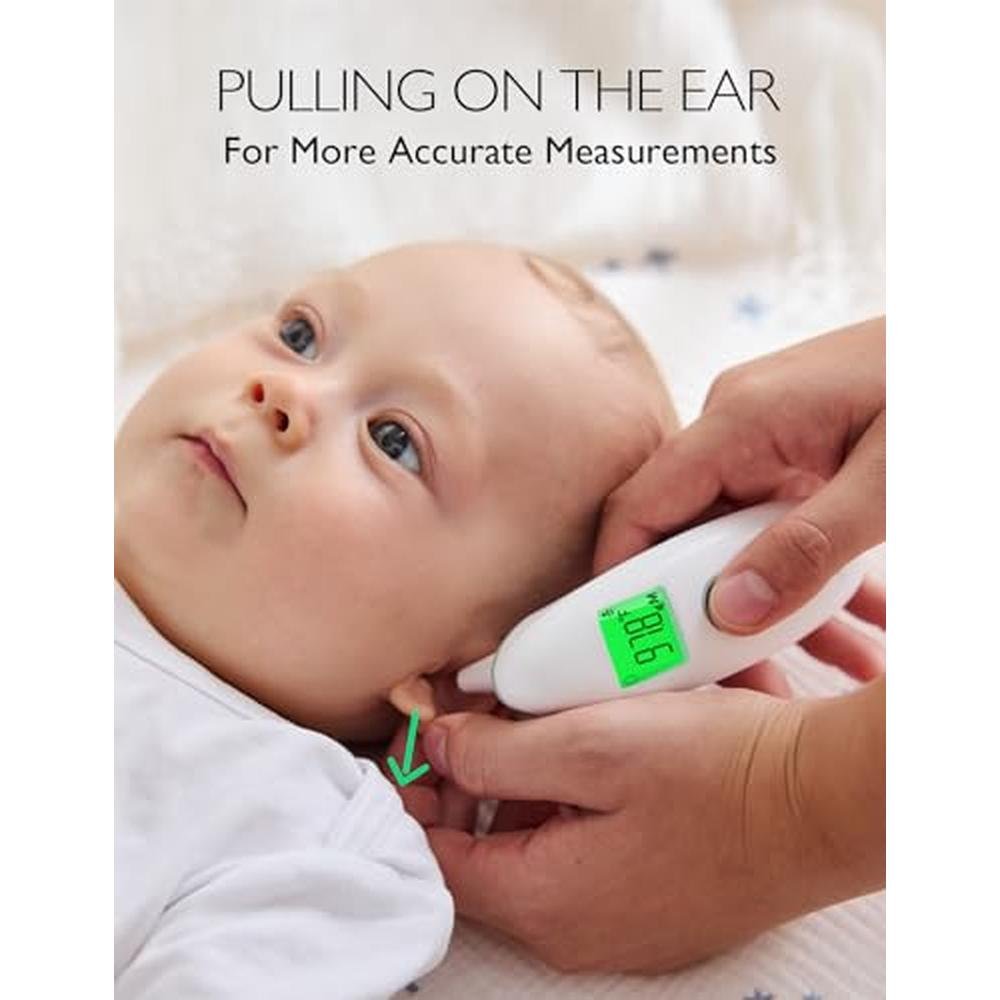 Thermometer: Momcozy Non-Contact Forehead and Ear – Close-up Detail