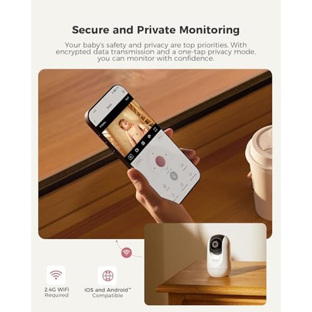 Baby Monitor: Momcozy Smart WiFi Baby Monitor BM04 Camera – Close-up Detail