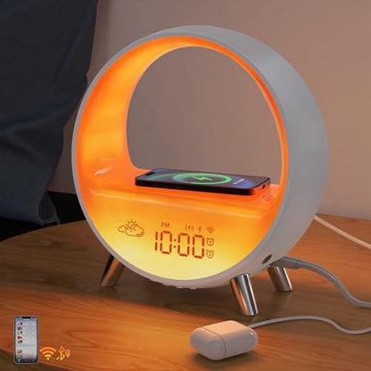 Alarm Momilla: Momilla Sunrise Alarm Clock with Wireless – Front View