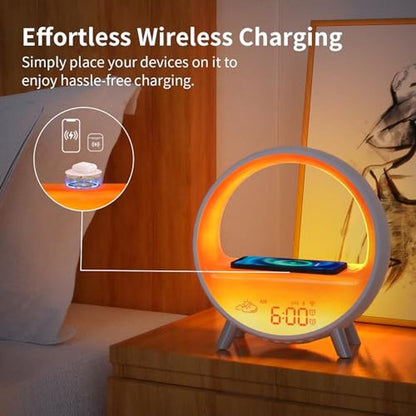 Alarm Momilla: Momilla Sunrise Alarm Clock with Wireless – Side View