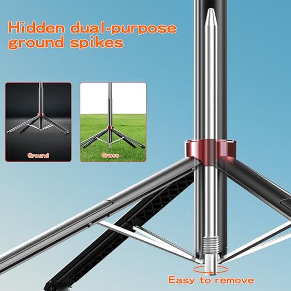 Phone Tripod: Extendable Cell Phone Tripod Stand with – Side View
