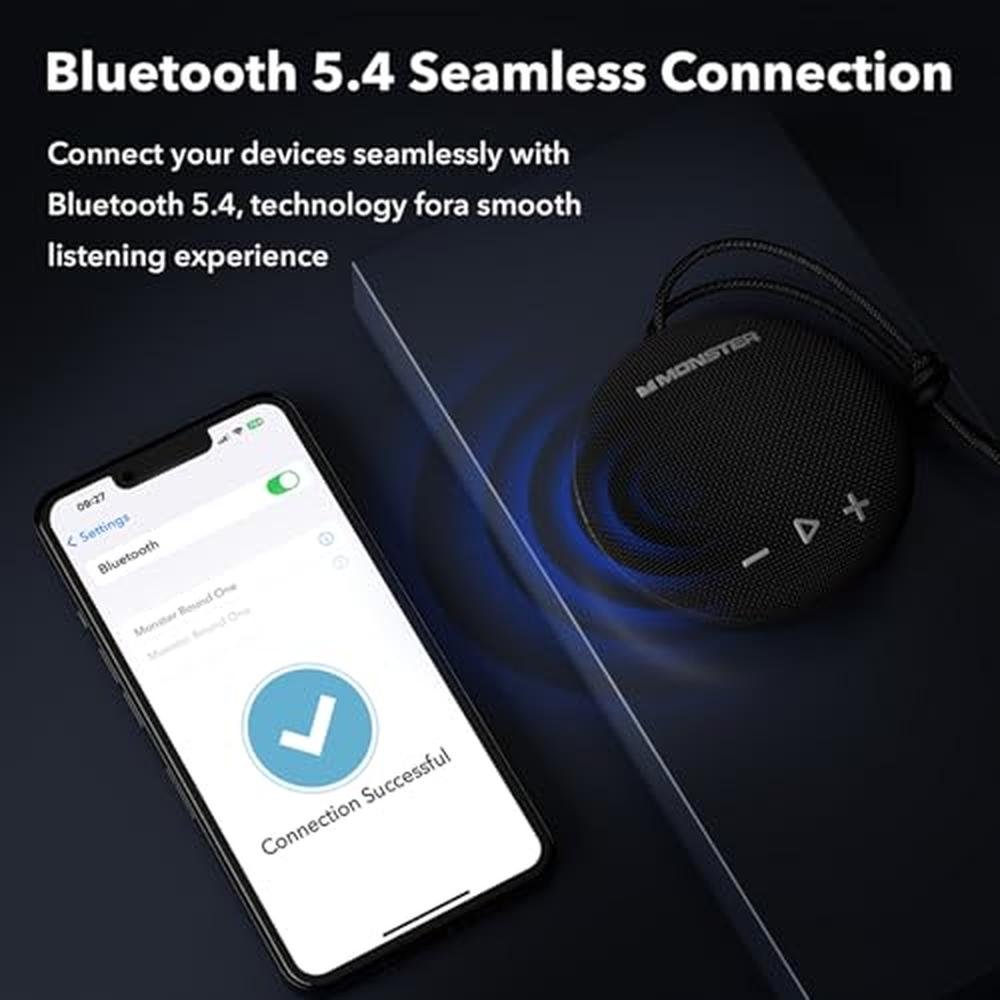 Bluetooth Speaker: Monster IPX8 Waterproof Shower Speaker – Close-up Detail