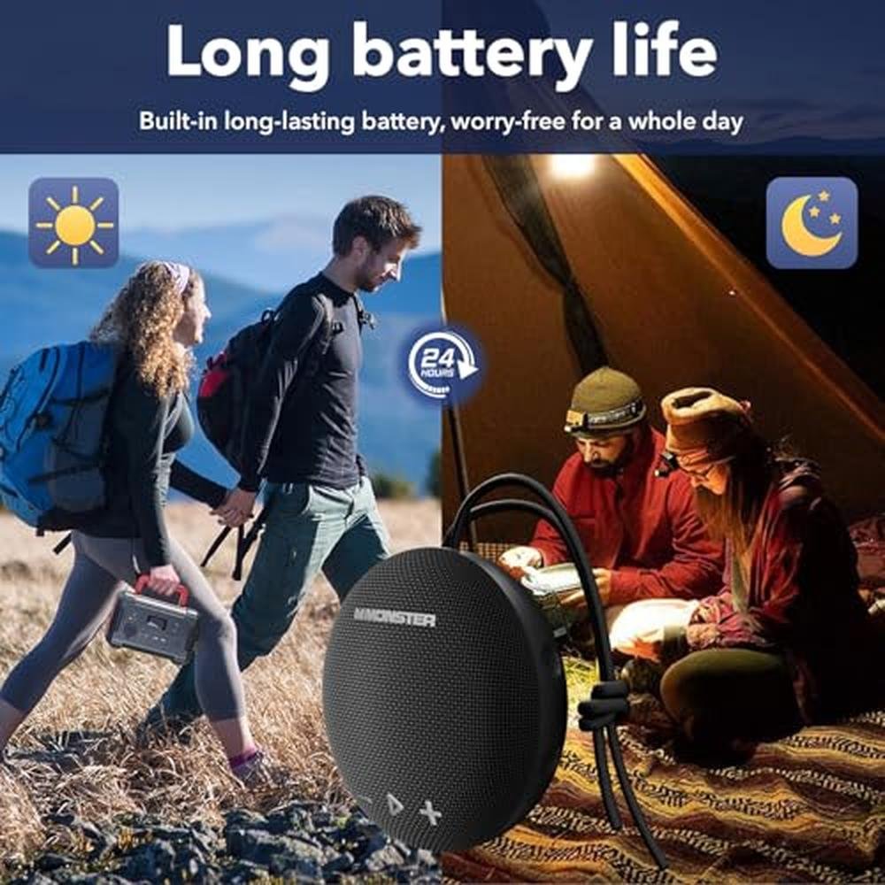 Bluetooth Speaker: Monster IPX8 Waterproof Shower Speaker – In Use