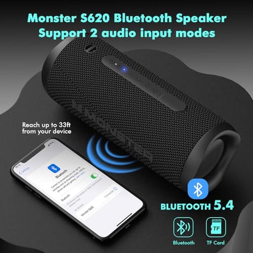 Bluetooth Monster Speaker: Monster Wireless Portable – Side View
