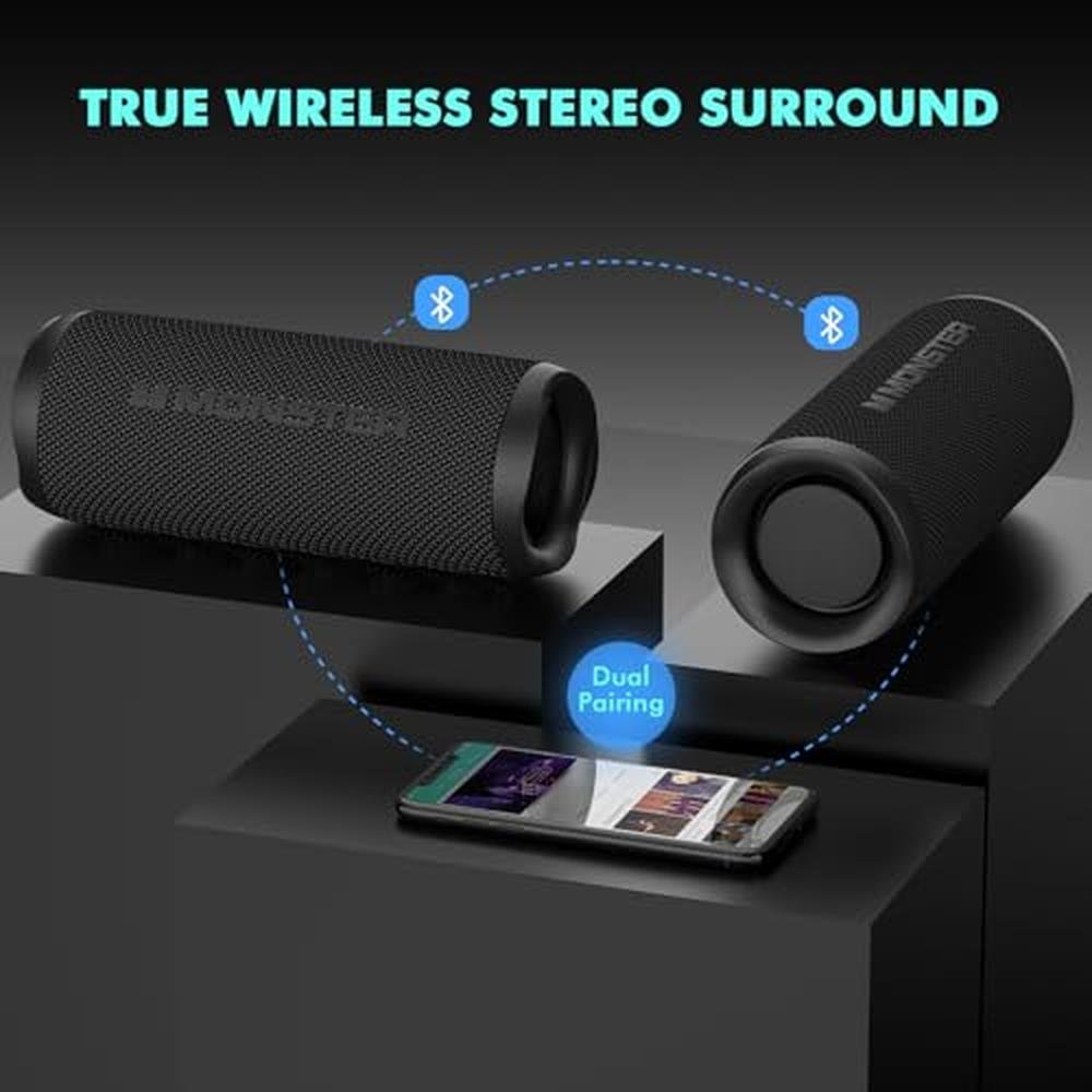 Bluetooth Monster Speaker: Monster Wireless Portable – In Use