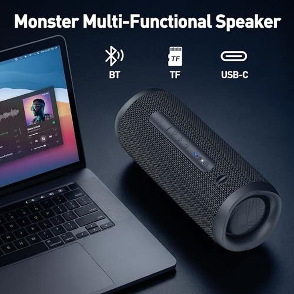 Bluetooth Speaker: Monster Wireless Portable Outdoor 60W – In Use