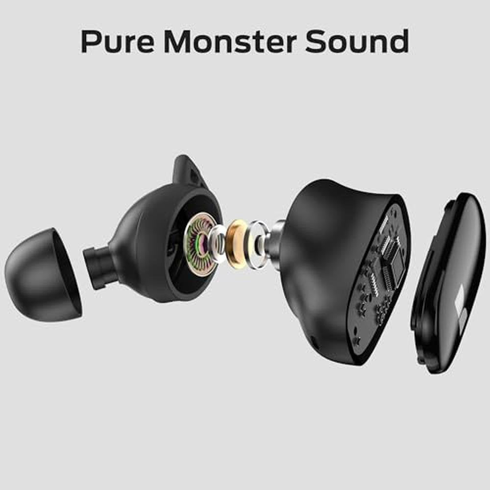 Bluetooth Earbuds: Monster N-Lite 206 Wireless Earbuds with – Side View
