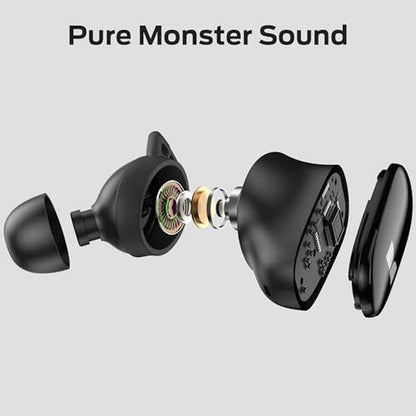 Bluetooth Earbuds: Monster N-Lite 206 Wireless Earbuds with – Side View