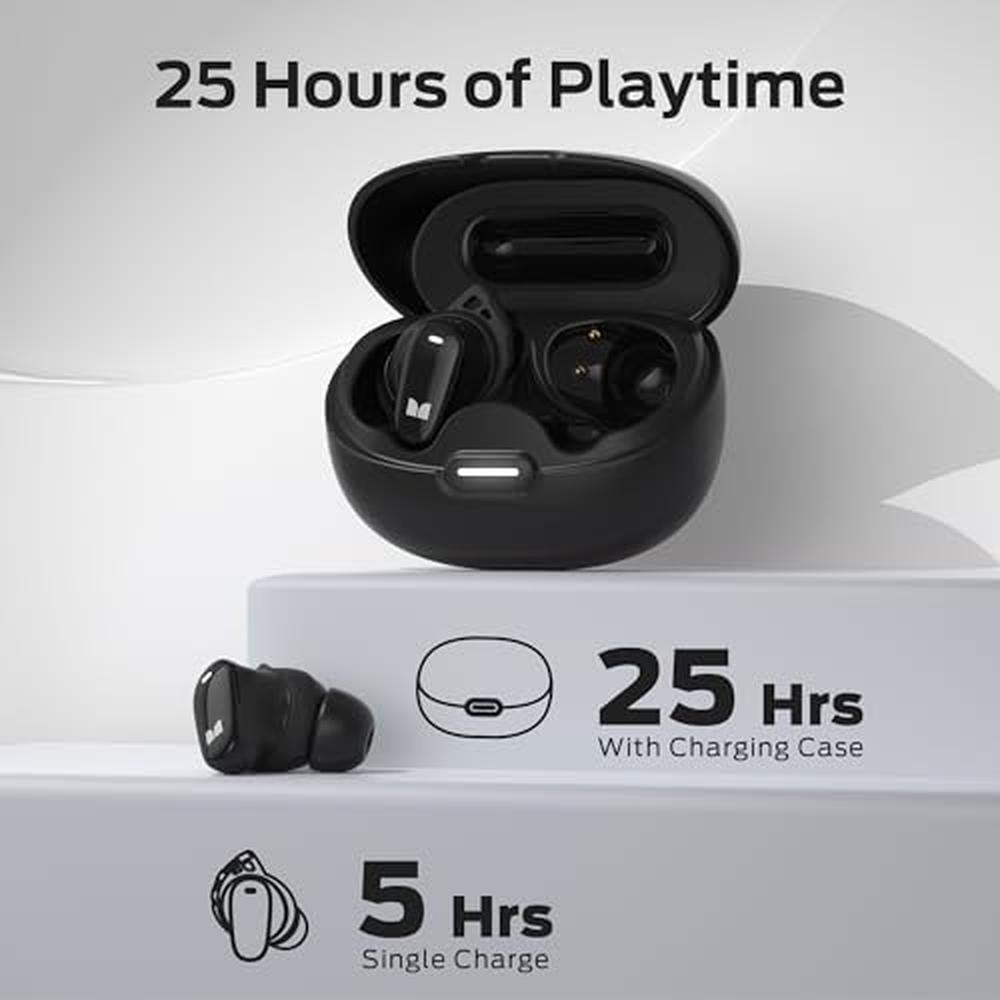 Bluetooth Earbuds: Monster N-Lite 206 Wireless Earbuds with – Close-up Detail