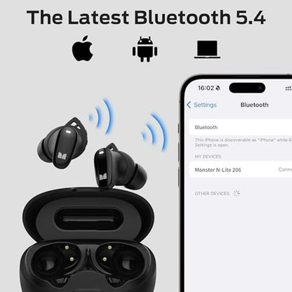 Bluetooth Earbuds: Monster N-Lite 206 Wireless Earbuds with – Packaging