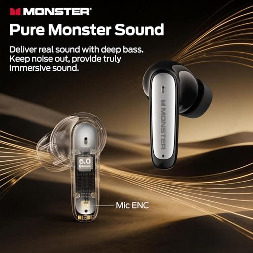 Earbuds Bluetooth: Monster N-Lite 310 True Wireless Earbuds – Close-up Detail