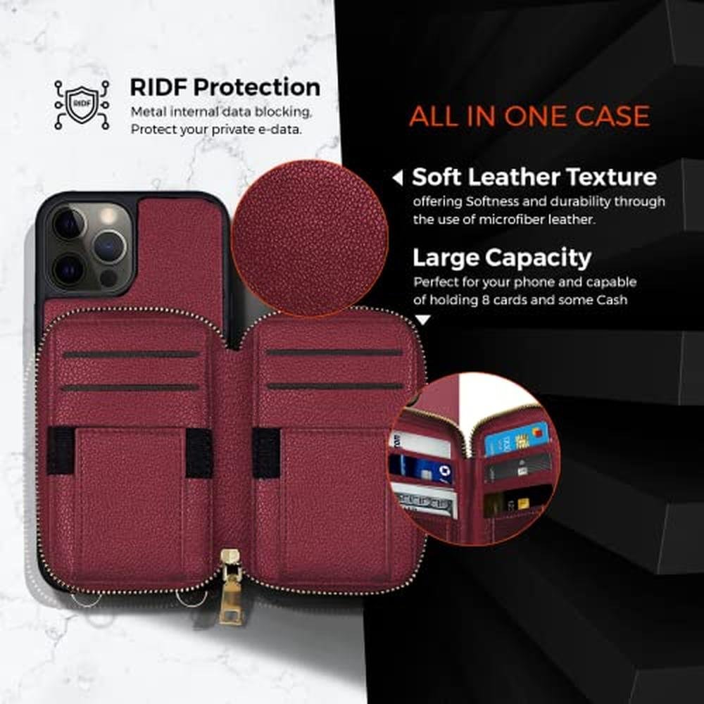 Case iPhone: Motive iPhone 14 Pro Max Wallet Case – Close-up Detail