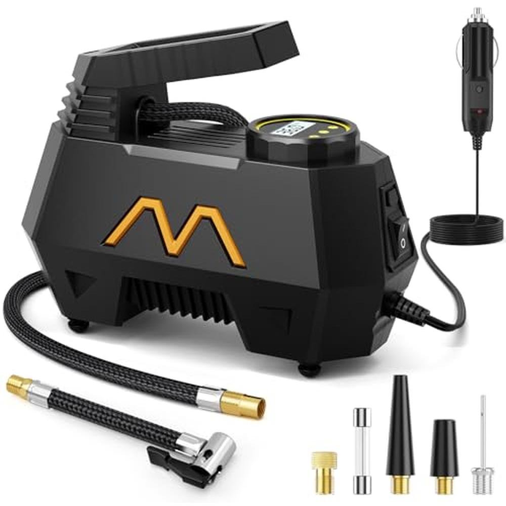 Tire Air: Motorenbau Tire Inflator Portable Air Compressor – Front View