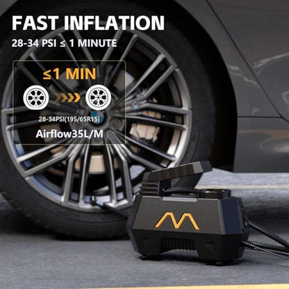 Tire Air: Motorenbau Tire Inflator Portable Air Compressor – Side View