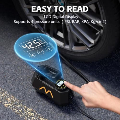 Tire Air: Motorenbau Tire Inflator Portable Air Compressor – Close-up Detail