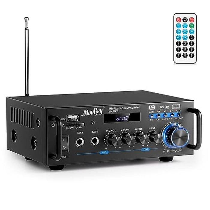 Moukey 2.0 Channel Stereo Bluetooth 5.0 Karaoke Amplifier – Front View