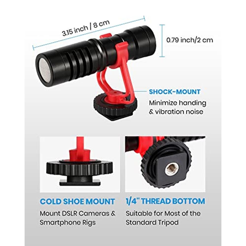 Camera Mic: Moukey MCM-1 Professional Video Mic with Shock – In Use