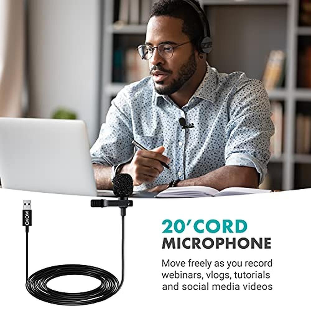 Movo Lavalier: Movo M1 USB Lavalier Lapel Clip-On – Packaging