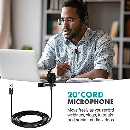 Movo Lavalier: Movo M1 USB Lavalier Lapel Clip-On – Packaging