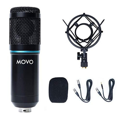 Movo PC-M6 Universal Cardioid Condenser Microphone with XLR – Front View