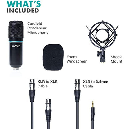 Movo PC-M6 Universal Cardioid Condenser Microphone with XLR – In Use