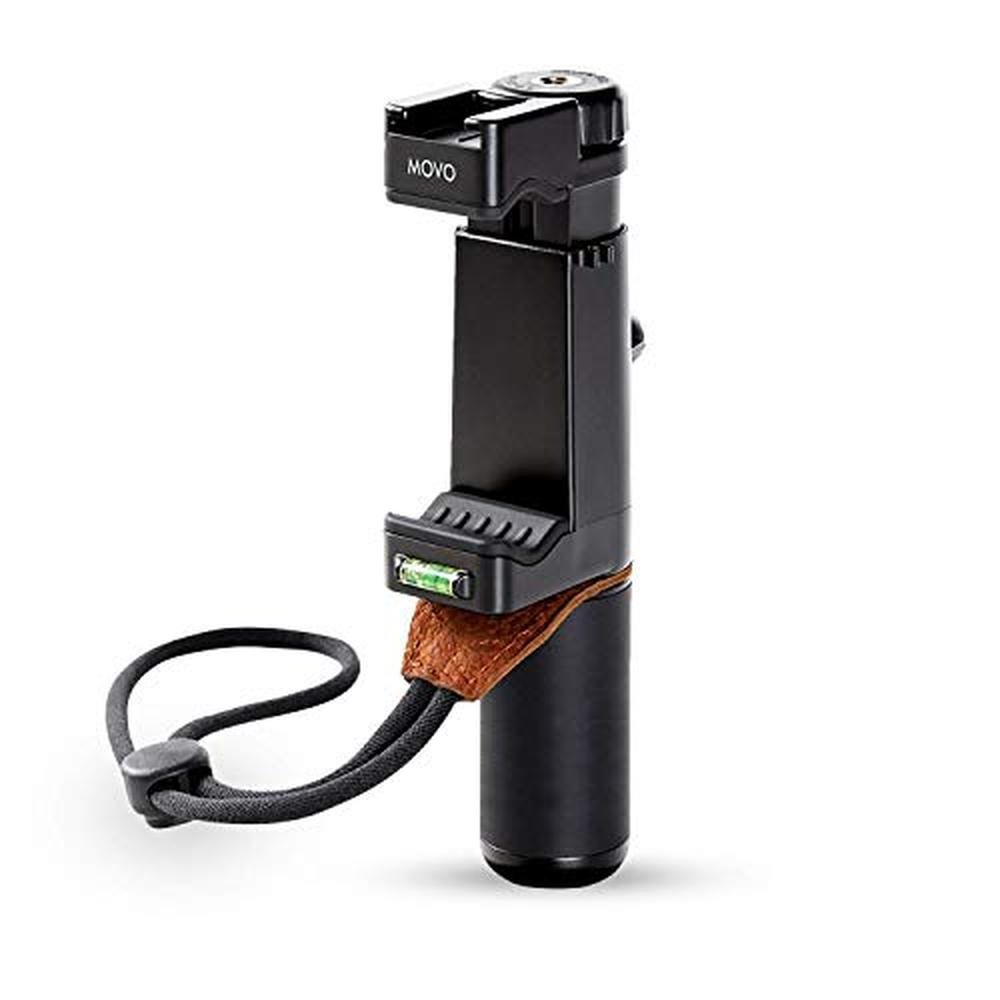Mount Movo: Premium Smartphone Grip Handle Rig with Wrist – Front View