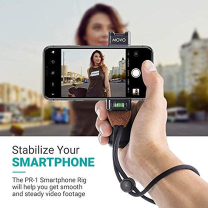Mount Movo: Premium Smartphone Grip Handle Rig with Wrist – Side View