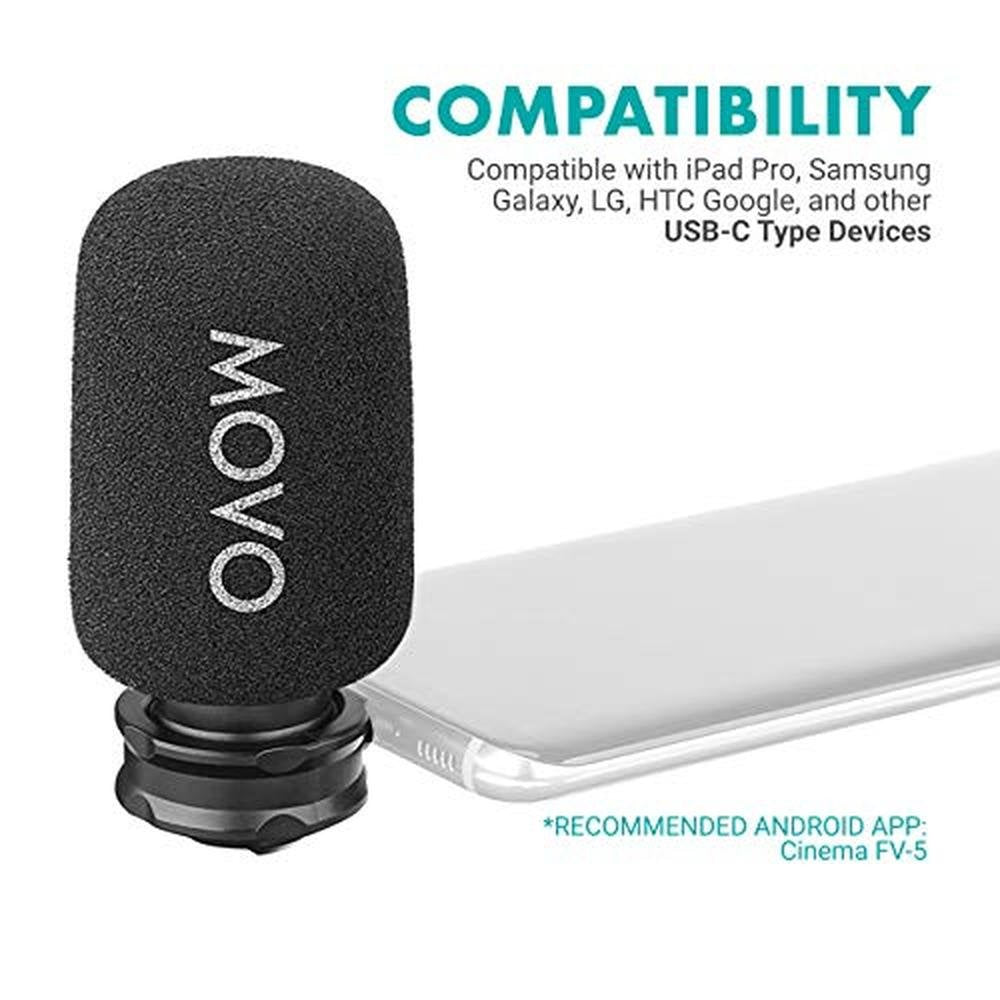 Movo TPM100: Movo USB-C Microphone Directional Stereo – Side View