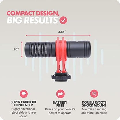 Microphone DSLR: Movo VXR10 Pro External Video Microphone – Close-up Detail