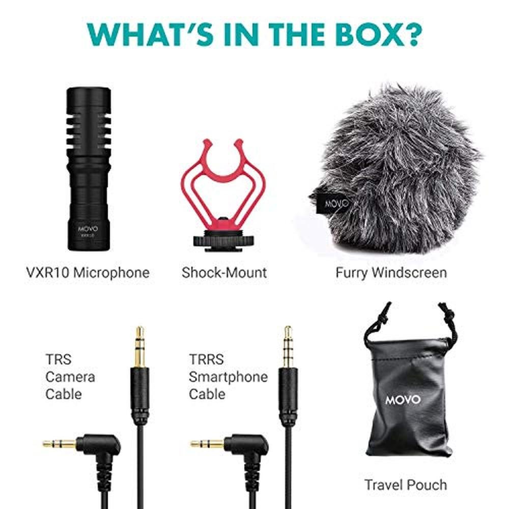 Camera Movo: Movo VXR10 Universal Shotgun Mic – Side View