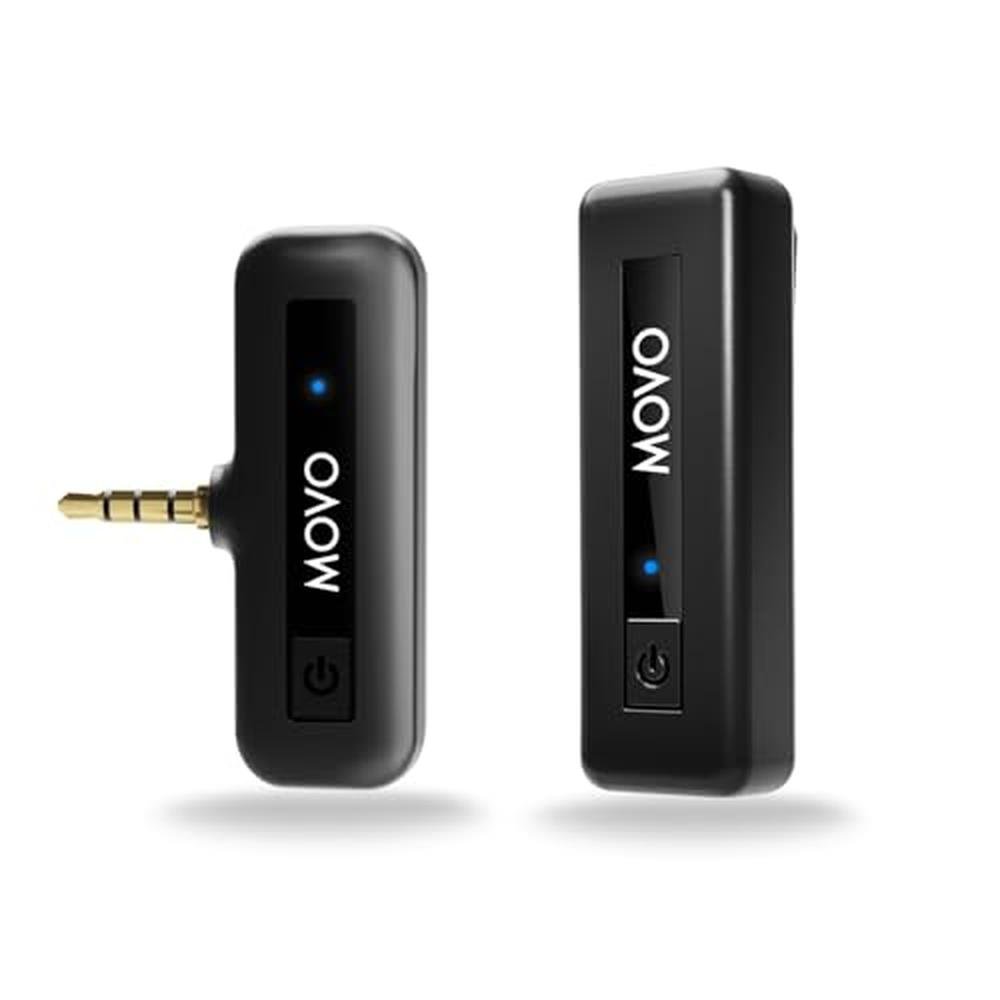 Camera Microphone: Movo Wireless Mini 2.4Ghz Transmitter – Front View
