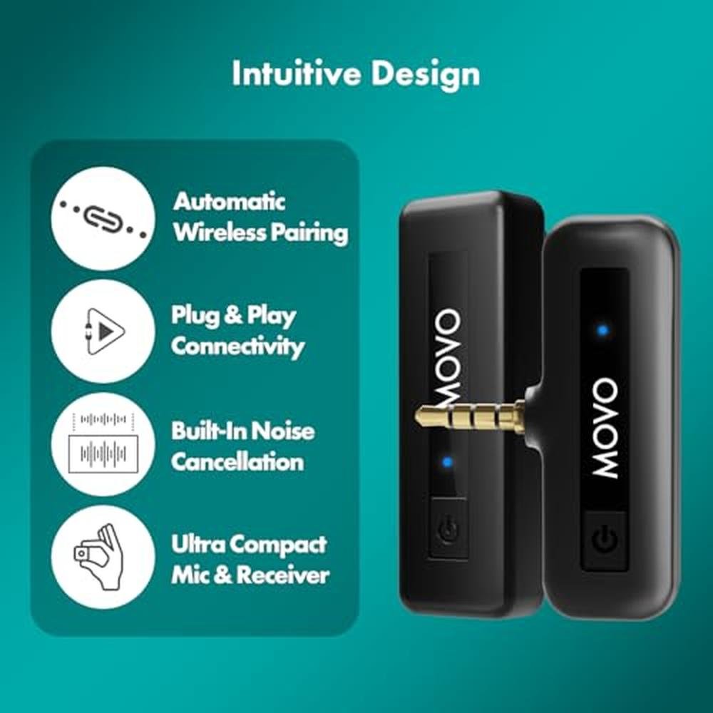 Camera Microphone: Movo Wireless Mini 2.4Ghz Transmitter – In Use