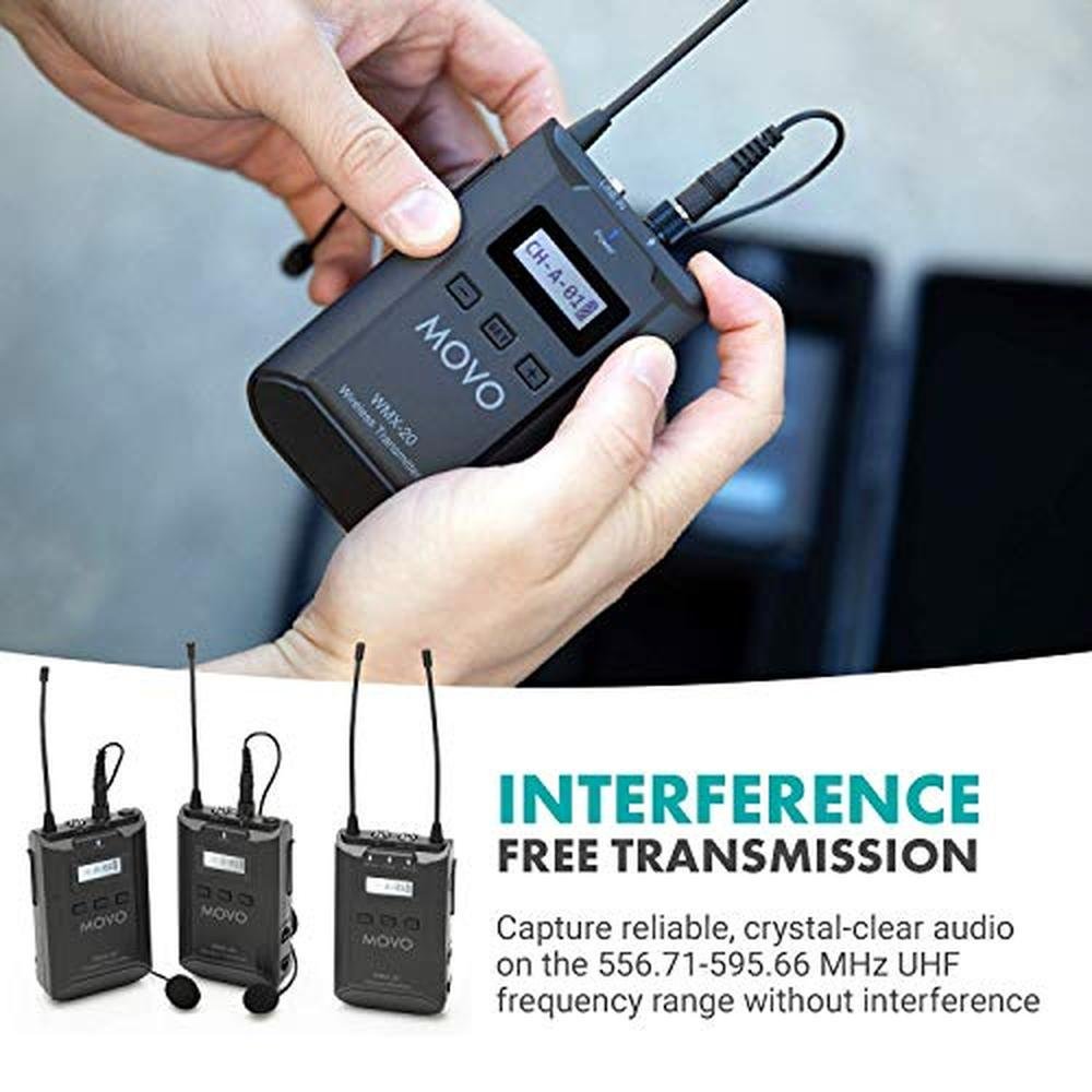 Movo WMX-20-DUO: 48-Channel UHF Wireless Lavalier – Packaging