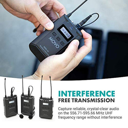 Movo WMX-20-DUO: 48-Channel UHF Wireless Lavalier – Packaging