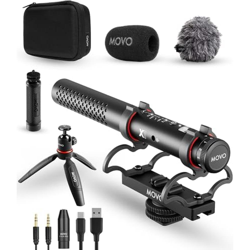 Microphone Movo: Movo X1 Supercardioid Shotgun Microphone – Front View