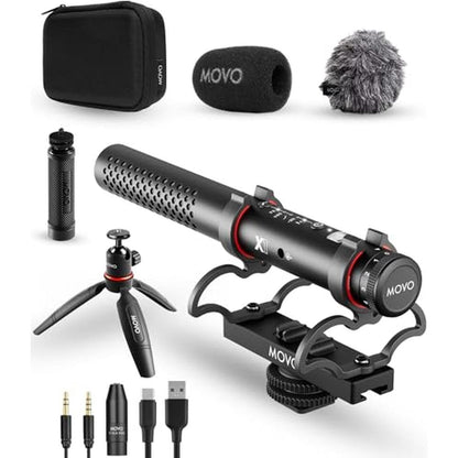 Microphone Movo: Movo X1 Supercardioid Shotgun Microphone – Front View