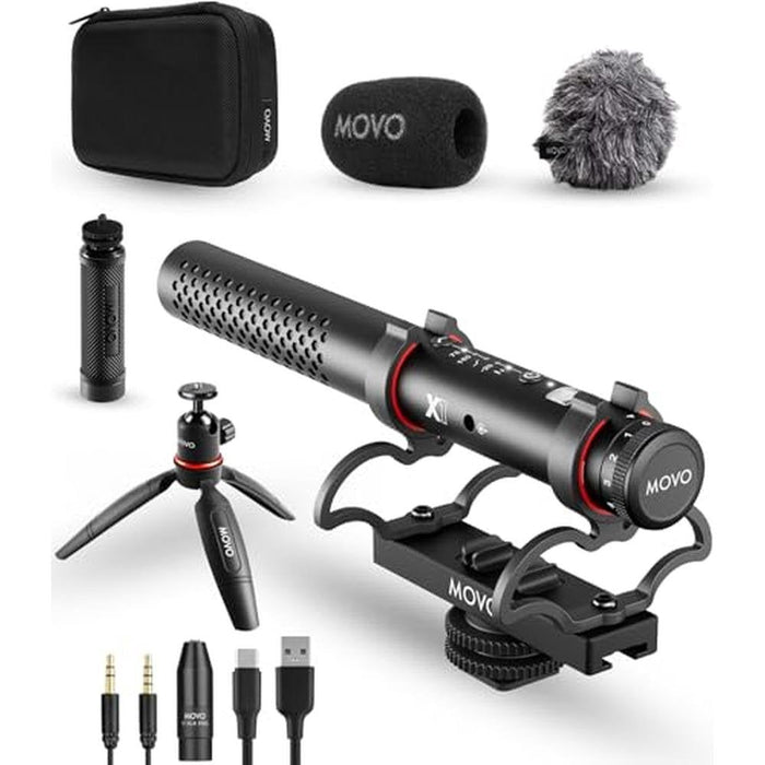 Microphone Movo: Movo X1 Supercardioid Shotgun Microphone – Front View