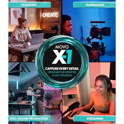 Microphone Movo: Movo X1 Supercardioid Shotgun Microphone – Close-up Detail