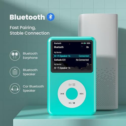 MP3 Player: INNIOASIS Y1 Bluetooth Black 128GB – Close-up Detail