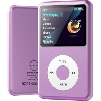 MP3 Player: Y1 Portable Music Digital Player with Bluetooth – Front View