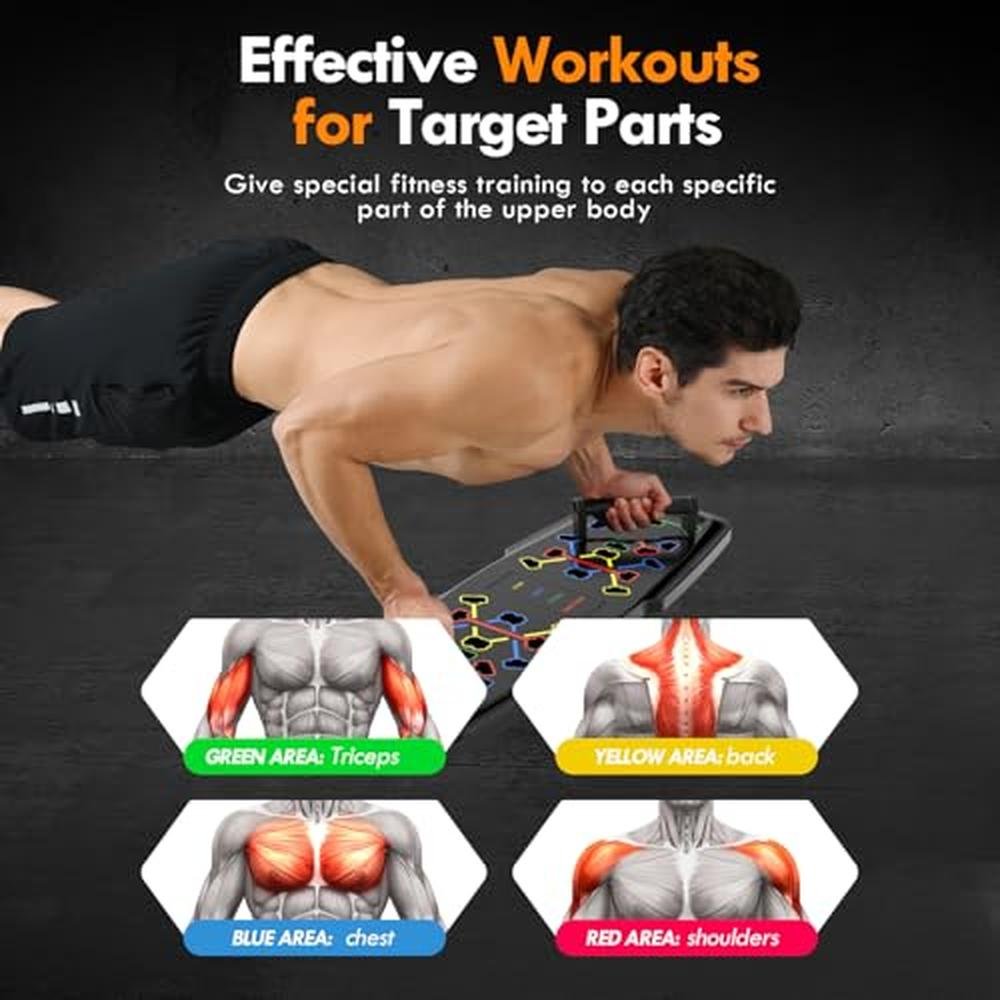 Home Gym Equipment: MQRW Push Up Board Portable Exercise – Side View