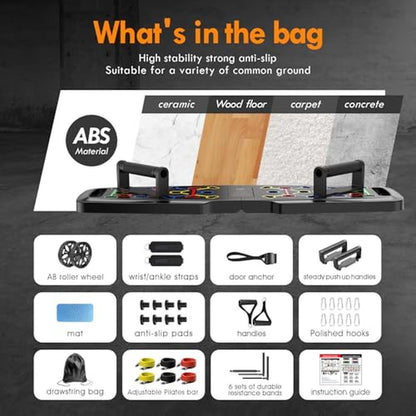 Home Gym Equipment: MQRW Push Up Board Portable Exercise – In Use