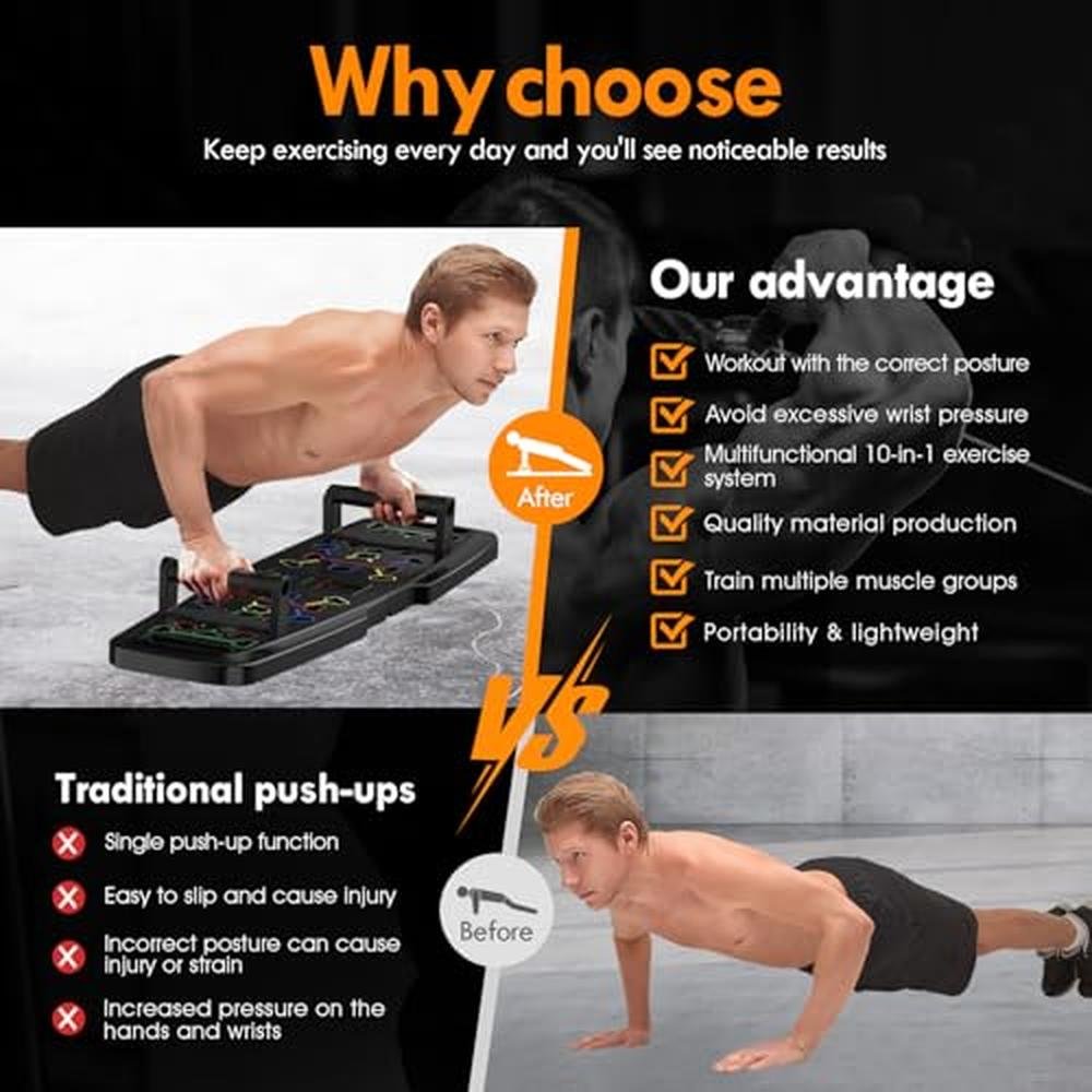 Home Gym Equipment: MQRW Push Up Board Portable Exercise – Packaging