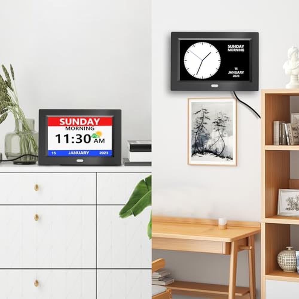 Clock Large: MRCHYDZ 10 Inch Digital Clock with Day and Date – Close-up Detail